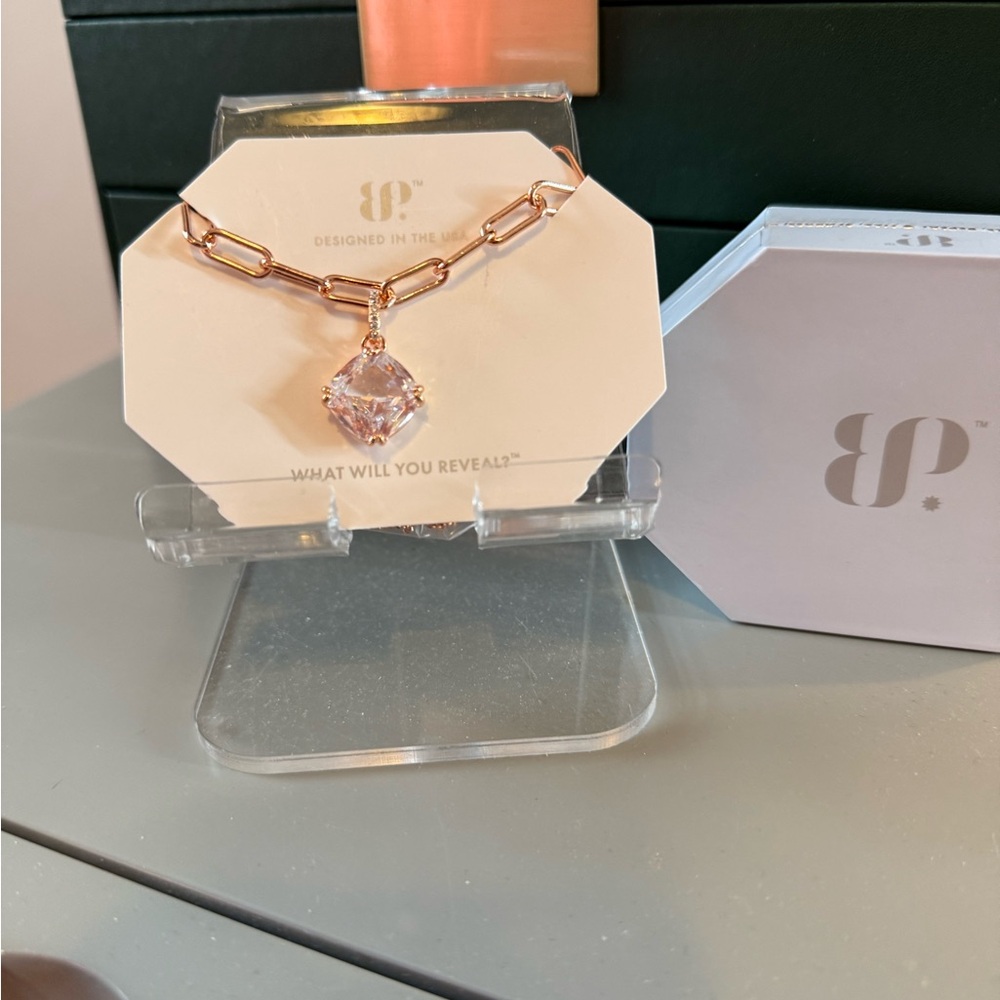 Bomb Party OG Rose Gold Necklace with CZ Love's Song